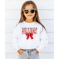 thumbnail image 3 of Trendy Bulldogs Sweatshirt for Women and Youth Girls Red Bow School Football Team Spirit Sweater White Sweatshirt Youth XS, 3 of 4