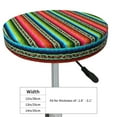 thumbnail image 4 of Wukai Mexican Leopard Serape Blanket Stripes Bar Chair Covers,Barstool Covers Round, Stretch Round Bar Stool Covers,Washable Stool Cushion Slipcovers for 11-14 inch-, 4 of 7
