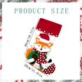 thumbnail image 4 of Apeya Cute Christmas Stocking 3D Plush Character Fox Penguin Santa Reindeer Red Cuff Fireplace Hanging Holiday Decor Family Gift Home Decoration, 4 of 5