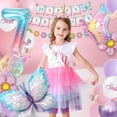 thumbnail image 3 of 7th Birthday Decorations for Girls, Butterfly Birthday Party Decorations Set With Butterfly Foil Balloons, Butterfly Design Banner, Butterfly Stickers, 3 of 7