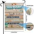thumbnail image 6 of Pool Rules Summer Garden Flag Beach Sea Small Garden Flag Double Sided 12.5x18 Swimming Pool Burlap Decorative Yard Outdoor Decor Pool Outside Decoration Pool or Beach Lover, 6 of 6