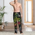 thumbnail image 2 of Logiee bass Print Pajama Pants for Men,Men’s Pajama Bottoms,Mens PJ Pants with Pockets & Button Fly-Small, 2 of 6