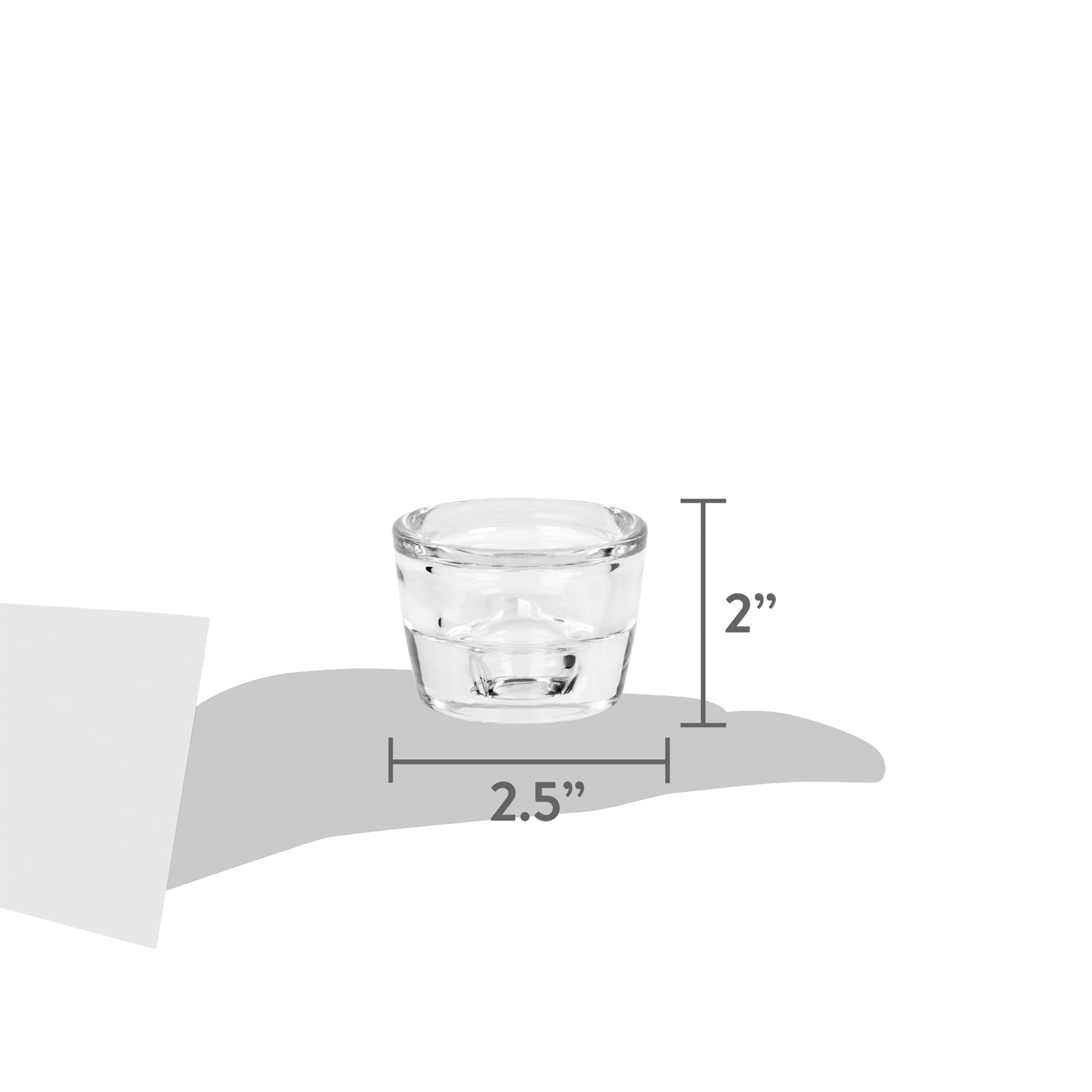 (6 pack) Mainstays Clear Glass Candleholder for Tealight and Taper Candles, 2 Inches