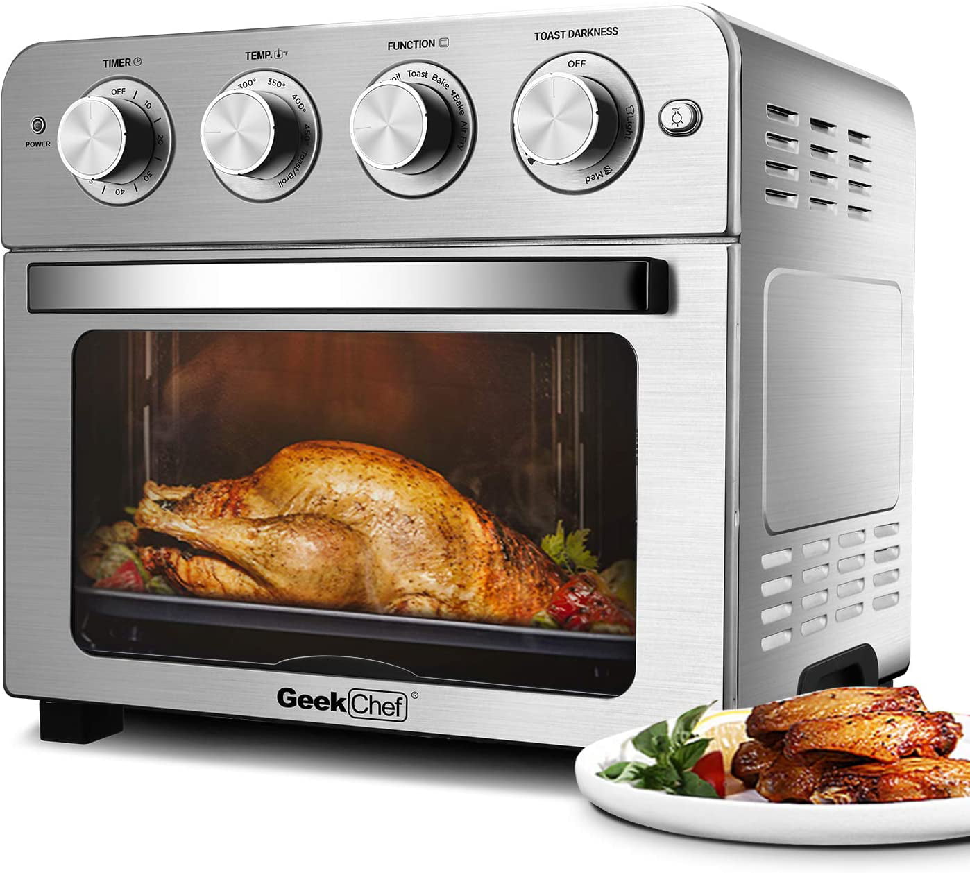 Geek Chef Air Fry Oven, Countertop Toaster Oven, 3-Rack Levels, 16 ...