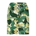 thumbnail image 5 of Simua Men's Tropical Leaf Print Swim Trunks | With Compression Liner & Drawstring Waist Beach Shorts, 5 of 6