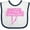 White and Navy, variant on Inktastic These Fools Put My Cape on Backwards&reg; Bolt Pink Girls Baby Bib