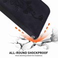 thumbnail image 7 of For iPhone 16 Plus 6.7" lily Embossed Strong Magnetic Attachment/Closure, Card Slots/Pocket, PU Leather Flip Wallet Case ﻿,Black,For iPhone 16 Plus, 7 of 7