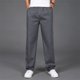 thumbnail image 4 of Pantalones holgados de algodón para hombre, tallas grandes: cintura elástica, bolsillos, estilo informal y deportivo, para todas las estaciones., 4 of 8