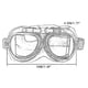 thumbnail image 4 of 1 pcs Transparent Lenses Retro Glasses (brown frame), 4 of 4