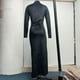 thumbnail image 5 of Vestido Vestido Largo Mujer Otoño Manga Elegante Ropa De Fiesta (XL) Negro Ygjytge Negro T XL para Mujer, 5 of 9