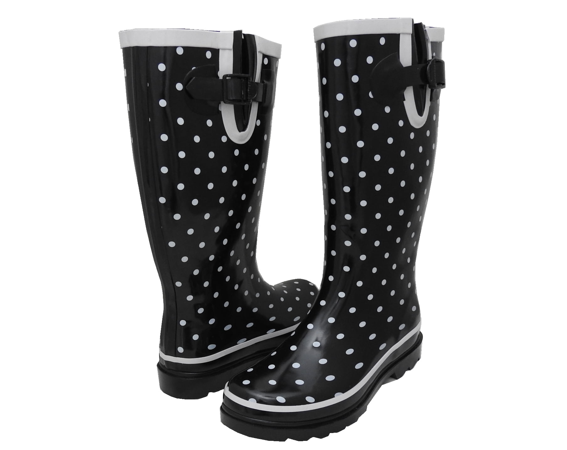 Women's Rain Boots Rubber Waterpoof Mid Calf Colors Wellie Snow Wellington