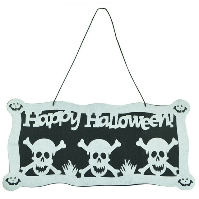 Bangcool Halloween Pendaison Signe Non-Tissés Doux Porte Suspendu Prop Porte d'Entrée Décoration