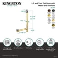 thumbnail image 4 of Kingston DLL3187 23-Inch Brass Lift and Turn Tub Waste and Overflow in Brushed Brass, 4 of 4