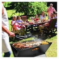 thumbnail image 6 of Portable barbecue grill, foldable charcoal grill, camping garden, outdoor travel black, 6 of 6