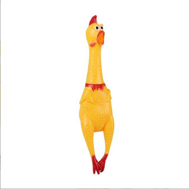 2 piezas de pollo de goma gritando pollo apretando novedad ruido chirriante chillando chirriando pollo ruidoso novedoso dispositivo para perros mascotas, XianweiShao 8390615117319