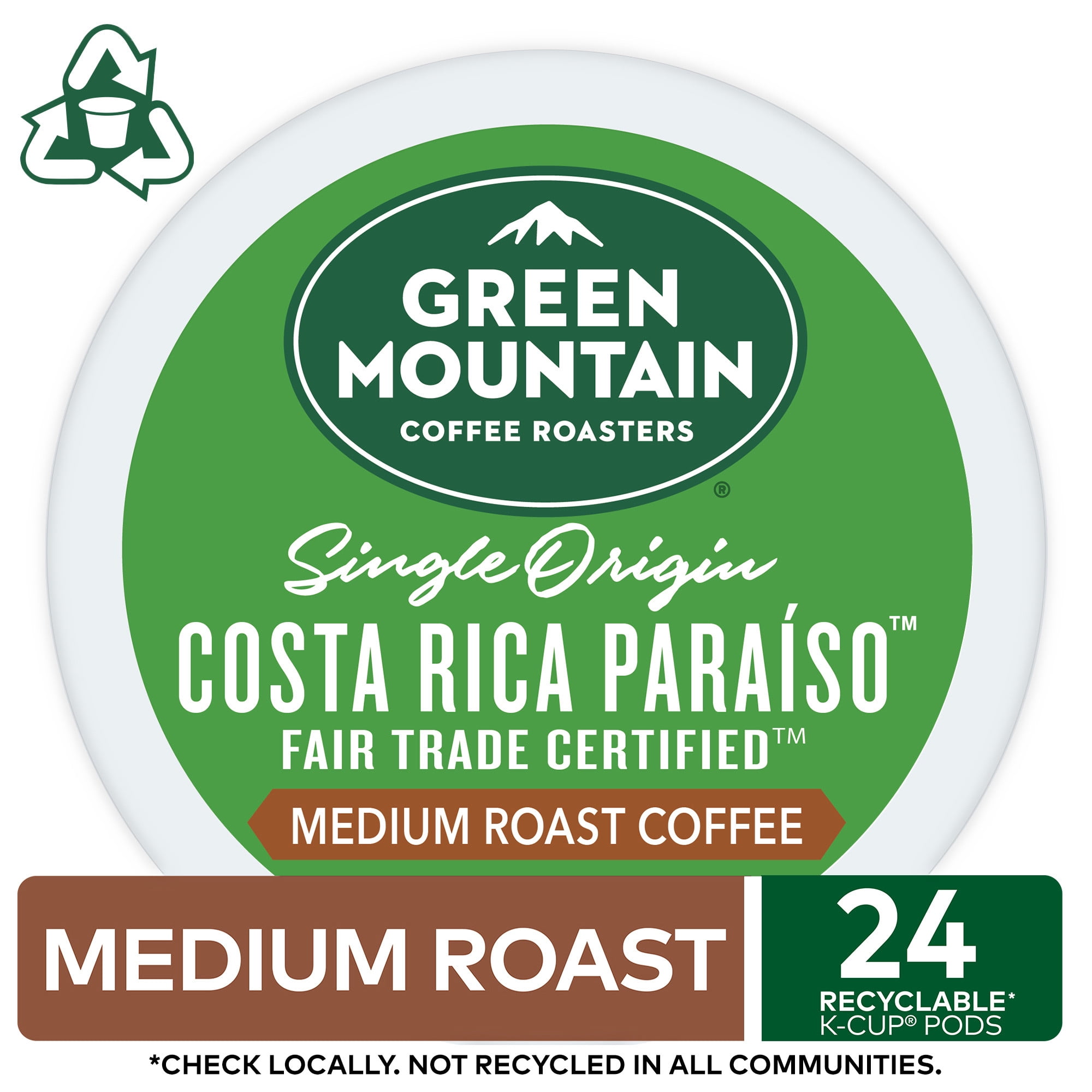Green Mountain Coffee® Roasters Costa Rica Paraiso Single-Serve K-Cup Pods, Medium Roast Coffee, 24 Count