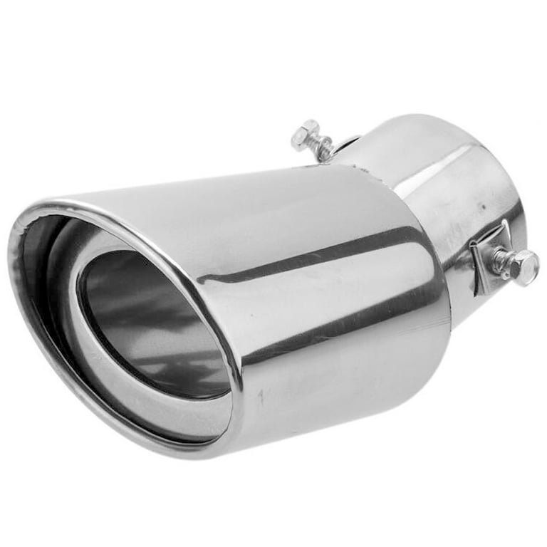 Car Exhaust Pipe Tip Tail Muffler Stainless Steel Accessories Chrome 2.5  Inlet 3.4 Outlet，For Bent Pipe