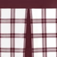 thumbnail image 3 of PowerSellerUSA Semi-Sheer Two-Tone Modern Kitchen Curtain with Classic Plaid Gingham Pattern with Solid Rod Pocket Top, 56" W x 13" L, Valance, 3 of 5