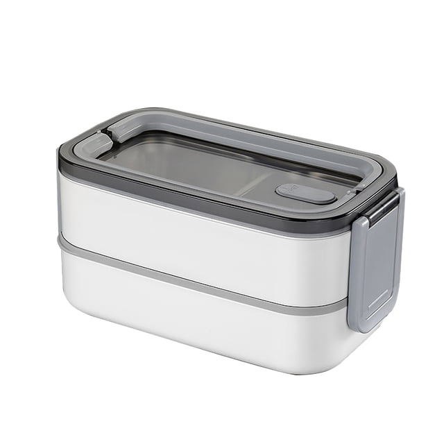 Heated Lunch Box Double Layers Insulated Lunch Container Leak-Proof Thermal Bento Box Every Parts Detachable Meal Heater with Handle