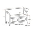 thumbnail image 5 of Atlin Designs Traditional Wood Entryway Storage Bench in Chestnut Brown, 5 of 5