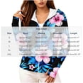 thumbnail image 3 of Warop Womans Zip Up Hoodie, Long Sleeve Tropical Print Thumbhole Sun Protection Jacket, Beach Swim Cover Up Summer, 3 of 5