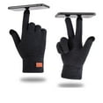 thumbnail image 4 of Skpblutn Glove Autumn And Knit And Fleece Thickened Riding Winter Warm Gloves Black One Size, 4 of 4