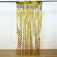 thumbnail image 3 of BalsaCircle Metallic Gold Heart 6 feet Foil Tassels Fringe Backdrop Curtains Party Events, 3 of 8