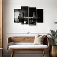 thumbnail image 3 of Elephant Stock Let's Lift Dumbbells Wall Art - Horizontal Multi Panel Canvas - Living Room Wall Decor - Sports Multi Panel - Black And Gray Decor - 43" x 27", 3 of 8