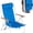 Blue, variant on Folding Beach Chair Adjustable Headrest w/4 Flexible Tilt Angle, Cup Holder Portable High Strength Cleanable Fabric, for Sand Camping Lawn Concert Travel Festival