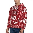 thumbnail image 2 of Bingfone Ho Pattern Funny Christmas Men'S Drawstring Hoodie Long Sleeve Pocket Sweatshirts-3x-Large, 2 of 9