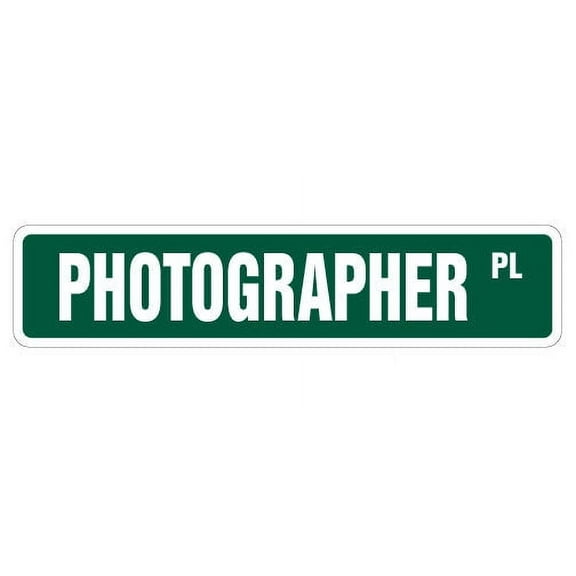 PHOTOGRAPHER Street Sign camera lens digital pictures model | Indoor/Outdoor | 30" Wide