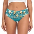 thumbnail image 1 of Fotbe Seashells And Fishing Net On Blue Wooden Table Calzones Estampados para Mujer – Ropa Interior de Algodón, Cómoda, Suave y Elástica-Large, 1 of 6