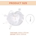 thumbnail image 3 of White Fascinator Fashion Headbands Fascinators Hat Flower Mesh Ribbons, 3 of 5