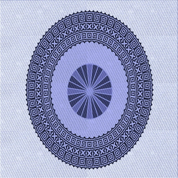 Ahgly Company Indoor Square Patterned Heavenly Blue Area Rugs, 5' Square