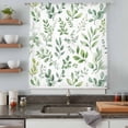 thumbnail image 5 of Eucalyptus Leaves Sheer Curtains 72 Inches Long, Sage Green Watercolor Farmhouse Light Filering Curtains, Breathable Simi Curtain Privacy Drapes for Living Room Bedroom Lightweight Window Treatment, 5 of 9