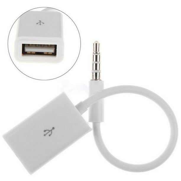 Simyoung 3.5mm AUX Auxiliary Audio Jack to USB Female Converter Cable