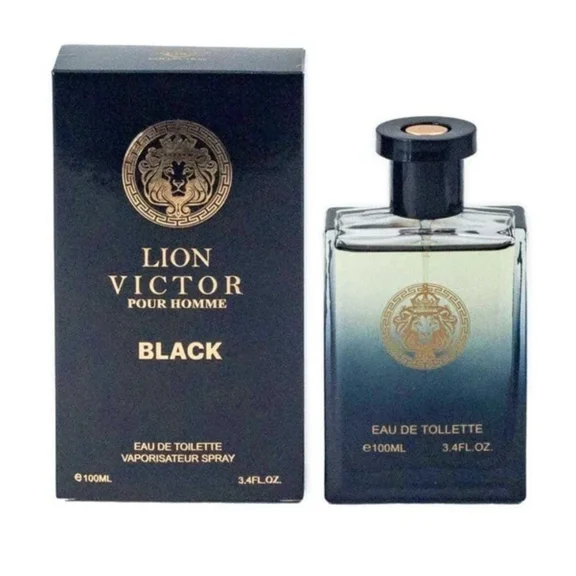 Lion Victor Black Eau de Toilette for Men – 3.4 fl oz | 100 ml Cologne Spray Perfume for Men