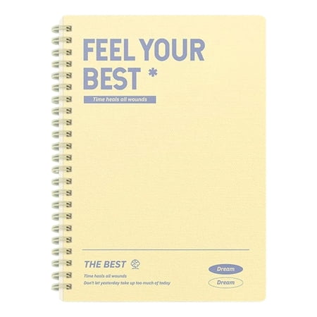 Planner for Gift, QIDESHIP Subject Notebooks Soft Spiral Lined Notebook, 120 Page Lined Diaryl | Funny Sarcastic Coworker for Worker Appreciation & Colleague Friend Family Humor Light yellow