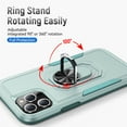 thumbnail image 5 of Allytech for iPhone 14 Pro Case 2022 (6.1 inch), 360° Rotatable Ring Kickstand Military Grade Dropproof Anti-Shock PC and TPU Hybrid Protective Case for Apple iPhone 14 Pro, Green, 5 of 8
