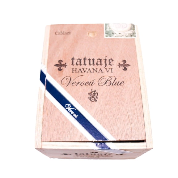 Tatuaje Havana VI Verocu Blue No. 2 Empty Wood Cigar Box 6.25" x 4.75" x 3.75"