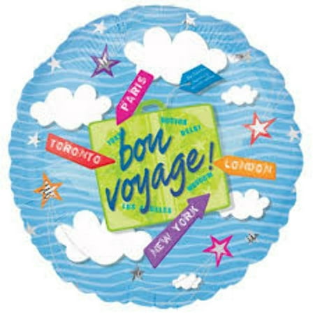 Bon Voyage 18 Inch Foil Mylar Balloon [16028]
