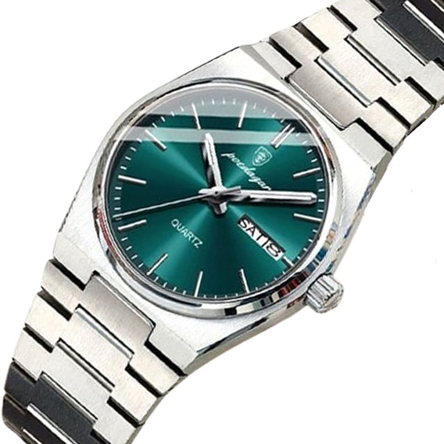 POEDAGAR Luxury Watch for Woman Quartz Waterproof Luminous Date Week Stainless Steel Watches Clock