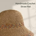 thumbnail image 3 of Floppy Big Beach Straw Hats for Women Foldable Summer Wide Brim Packable Sun Hat Womens Travel Straw Fedora Hat, 3 of 7