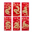 thumbnail image 1 of LCXmlly New Year Envelopes Smooth Surface Red Envelopes Wear Resistant Bright Color 6Pcs for 2024 Spring Festival New Year Money Gifting, 1 of 9