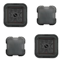 Kicker (2) 46L7T102 L7T L7-Thin 10" Subwoofer, Dual Voice Coil, 2-Ohm & 52GL710 Grill Bundle