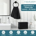 thumbnail image 2 of Casa Platino Hand Towels for Bathroom - 6 Piece Set (16" x 28"), Soft & Absorbent Bath Hand Towels, Premium Black Hand Towels for Bathroom, 100% Cotton Bathroom Hand Towels for Everyday Use - Black, 2 of 7