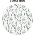 thumbnail image 4 of Leaf Spring Round Tablecloth 60 Inch Rustic Teal Watercolor Sage Green Tablecloth Waterproof Fabric Farmhouse Table Cloth Decorative for Picnic Party Holiday Home, 4 of 6