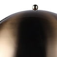 thumbnail image 2 of Aria 21 Inch Table Lamp - Dome Shade - Round Base - Gray Faux Leather - Brass, 2 of 5