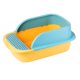 thumbnail image 3 of Caja de arena para gatos, bandeja de diseño desmontable, orinal duradero con borde alto, semiabierta Amarillo, 3 of 3