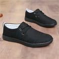thumbnail image 5 of &nbsp;Men's Casual Wide Toe Mesh Loafers Hand-Sewn Lightweight Canvas Breathable Driving Outdoor Fashion Cloth Shoes Black 7 US, 5 of 7